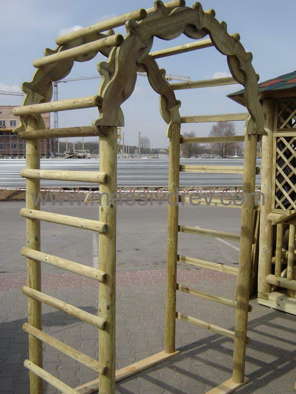 Деревянная арка АР-1 с ригелем на дачу