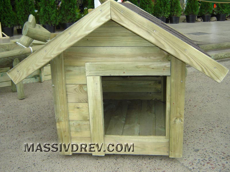 будка для собаки из древесины